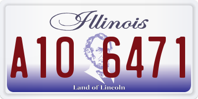 IL license plate A106471