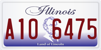 IL license plate A106475