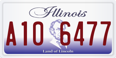 IL license plate A106477