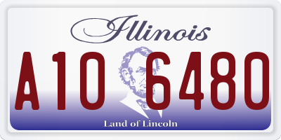 IL license plate A106480
