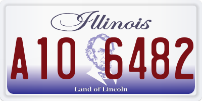 IL license plate A106482