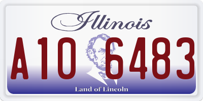 IL license plate A106483