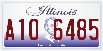 IL license plate A106485