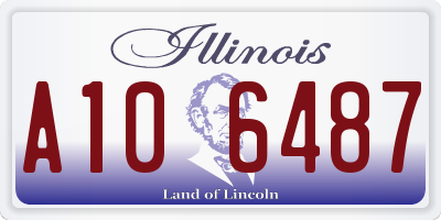 IL license plate A106487