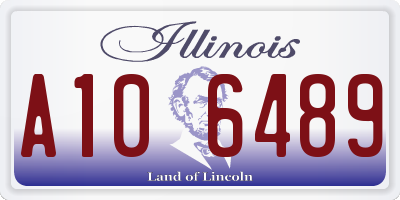 IL license plate A106489
