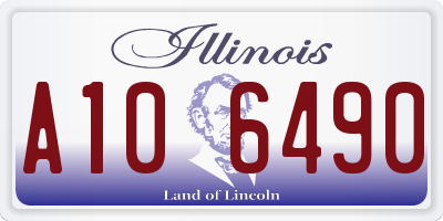 IL license plate A106490