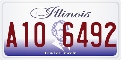 IL license plate A106492