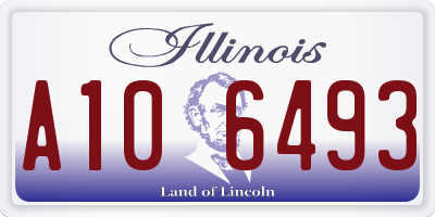 IL license plate A106493