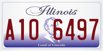 IL license plate A106497