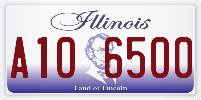 IL license plate A106500