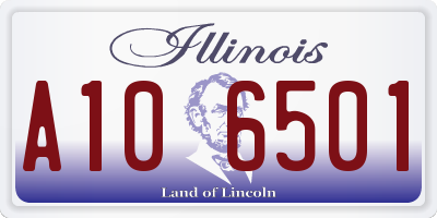 IL license plate A106501