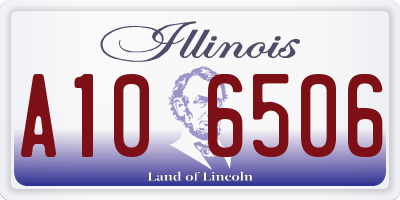 IL license plate A106506