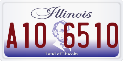 IL license plate A106510