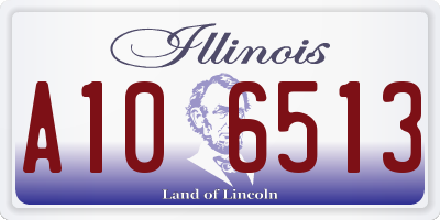 IL license plate A106513