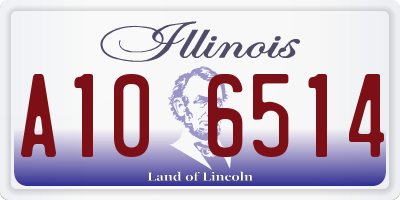 IL license plate A106514