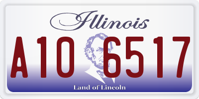 IL license plate A106517