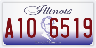 IL license plate A106519