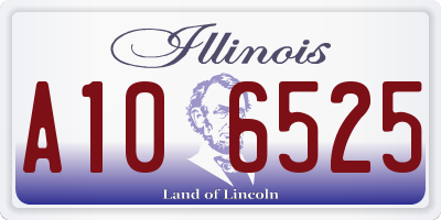 IL license plate A106525