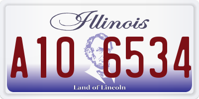 IL license plate A106534