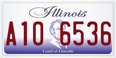 IL license plate A106536