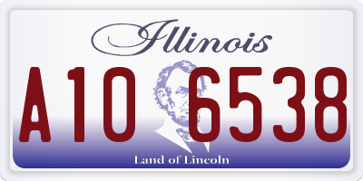 IL license plate A106538