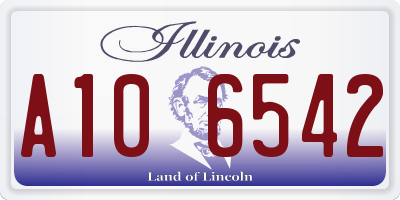 IL license plate A106542