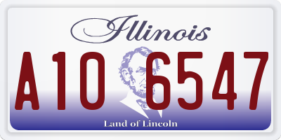 IL license plate A106547