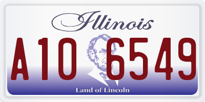 IL license plate A106549