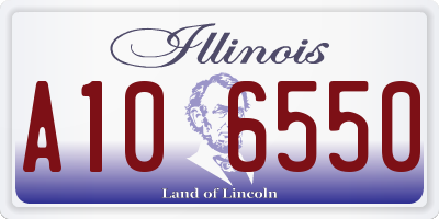 IL license plate A106550