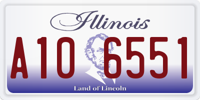 IL license plate A106551