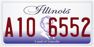 IL license plate A106552