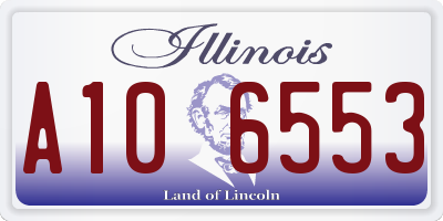 IL license plate A106553
