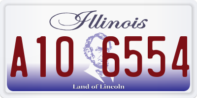 IL license plate A106554