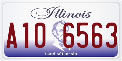 IL license plate A106563