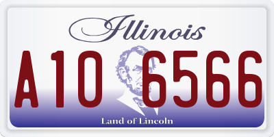 IL license plate A106566