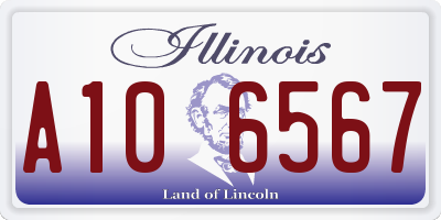 IL license plate A106567