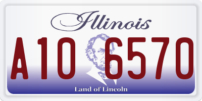 IL license plate A106570