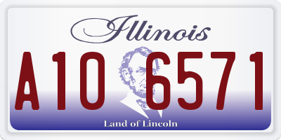 IL license plate A106571