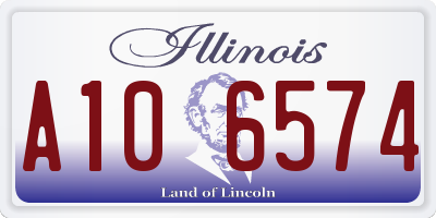 IL license plate A106574