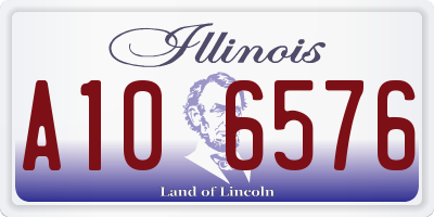 IL license plate A106576