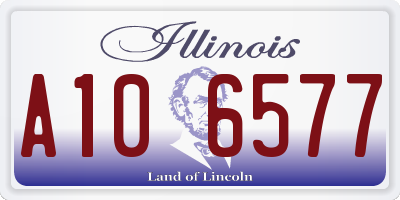 IL license plate A106577