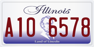 IL license plate A106578
