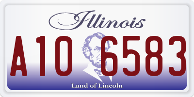 IL license plate A106583