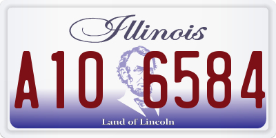 IL license plate A106584