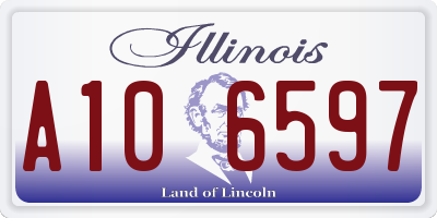 IL license plate A106597
