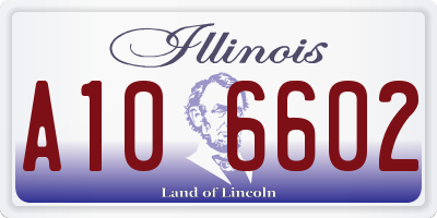 IL license plate A106602