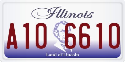 IL license plate A106610