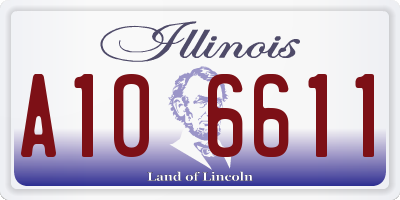 IL license plate A106611