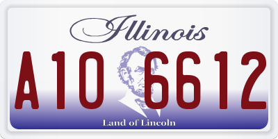 IL license plate A106612
