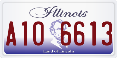 IL license plate A106613